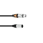 PSSO Adapterkabel DMX XLR 3pol/5pol 0,3m sw