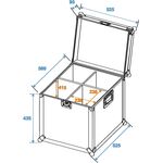 ROADINGER Flightcase EP-64 4xPAR-64 Spot lang