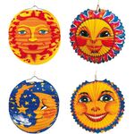 Lampion Sonne & Mond & Sterne sort. 25cm