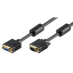 Full HD SVGA Monitorverlängerung 15 pol. HD Stecker 15 pol. HD Buchse 3m schw.