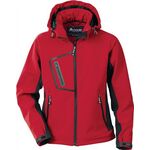 Damen Softshell Kapuzenjacke Gr.XL rot/schwarz