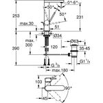 Grohe Einhand-Waschtischbatterie PLUS 1/2Zoll L-Size chr