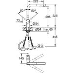 Grohe Einhand-Spültischbatterie MINTA 1/2Zoll L-Auslauf ha graph
