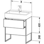 Duravit Waschtischunterbau XSQUARE 731x484x460mm taupe supermatt