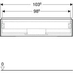 Geberit Waschtischunterschrank ONE 1 Schubl. 1050x266x470mm sa-gr lack hgl