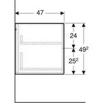 Geberit Seitenschrank ONE 2 Schub 450x492x470mm lava lackiert matt