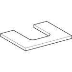 Geberit Waschtischplatte ONE Auss mttg 600x30x470mm lav lackiert matt