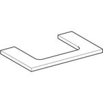 Geberit Waschtischplatte ONE Auss mttg 750x30x470mm sa-gr lack hgl