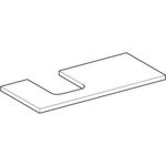 Geberit Waschtischplatte ONE Auss li 1050x30x470mm weiß lackiert matt