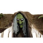 EUROPALMS Halloween Figur Hexe buckelig, animiert, 145cm