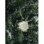 EUROPALMS LED Weihnachtskugel 6cm,silber 6x