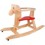 Holzschaukelpferd rot,Sitzhöhe ca. 26cm, 1 Stück