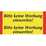 Klebesymbol Warnschild ''Keine Werbung Einwerfen'',20 X 80mm, 1x2 Stück