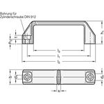 Bügelgriff GN 528 l1 179 ±1mm d1 8,5mm GANTER, 1 Stück