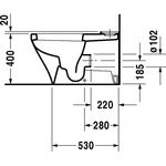 Duravit Stand-WC-Kombination DURASTYLE tief, 370x700mm, Abgang Vario weiß WG