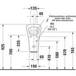Duravit Elektro-Urinal DURASTYLE 300x340mm Bat Zul v hint o Fliege we WG