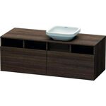 Duravit Waschtischunterbau DURASTYLE 550x1400x500mm Auss re Kast. dunkel/kast
