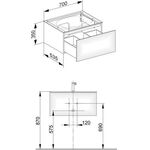 Keuco Waschtischunterbau EDITION 11 700x350x535mm trü sdm