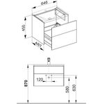 Keuco Waschtischunterbau ROYAL REFLEX 646x450x487mm ant