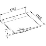 Keuco Keramik-Waschtisch EDITION 11 438x12x438mm m 1L-Boh we