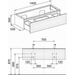 Keuco WTU EDITION 11 PLANNING 1400x350x535mm we sdm