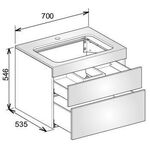 Keuco Waschtischunterbau EDITION 400 700x546x535mm m HL-Boh trü sat