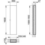 Keuco Spiegelschrank ROYAL MODULAR 2.0 Breite 350mm Höhe 1600mm Tiefe 160mm