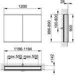 Keuco Spiegelschrank ROYAL MODULAR 2.0 Breite 1200mm Höhe 900mm Tiefe 160mm