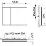 Keuco Spiegelschrank ROYAL MODULAR 2.0 Breite 1200mm Höhe 900mm Tiefe 120mm