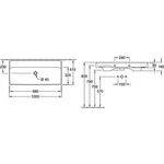 V&B Schrankwaschtisch COLLARO 1000x470mm o ÜL ohne HL we C+