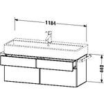 Duravit Waschtischunterbau VERO AIR 440x1184x431mm flannel grey seidenmatt