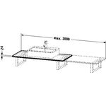 Duravit Konsole X-LARGE 550x800x24mm eiche kaschmir