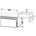 Duravit Konsolenunterschrank X-LARGE 440x800x478mm eiche kaschmir