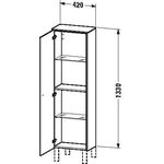 Duravit Halbhochschrank BRIOSO 1330x420x240mm G. Frontfarbe TA li li-bl