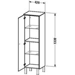 Duravit Halbhochschrank BRIOSO 1330x420x360mm Gri chr Ans li lichtbl ma