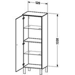 Duravit Halbhochschrank BRIOSO 1330x520x360mm G. Frontfarbe TA li li-bl