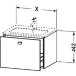 Duravit Waschtischunterbau BRIOSO Gri Frontfarbe 442x620x479mm lichtbl ma