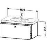 Duravit Waschtischunterbau BRIOSO Gri Frontfarbe 452x1020x469mm weiß matt