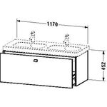 Duravit Waschtischunterbau BRIOSO Gri Frontfarbe 452x1170x469mm bas matt
