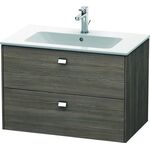 Duravit Waschtischunterbau BRIOSO Griffe chrom 553x820x479mm pine terra