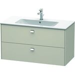 Duravit Waschtischunterbau BRIOSO Griffe chrom 553x1020x479mm taupe matt