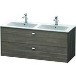 Duravit Waschtischunterbau BRIOSO 553x1290x479mm, Griffe chrom pine terra