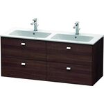 Duravit Waschtischunterbau BRIOSO 553x1290x479mm Griffe chr Kast. dunkel