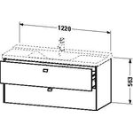 Duravit Waschtischunterbau BRIOSO Griffe chrom 561x1220x479mm graphit matt