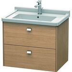Duravit Waschtischunterbau BRIOSO Griffe chr 563x670x469mm europ. eiche