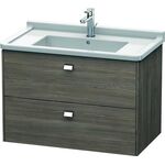 Duravit Waschtischunterbau BRIOSO Griffe chrom 563x820x469mm pine terra