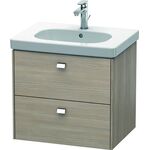 Duravit Waschtischunterbau BRIOSO Griffe chrom 563x620x469mm pine silver