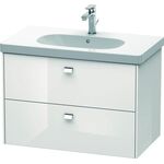 Duravit Waschtischunterbau BRIOSO Griffe chr 563x820x469mm weiß hochglanz