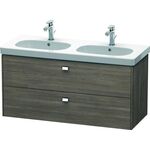 Duravit Waschtischunterbau BRIOSO Griffe chrom 563x1170x469mm pine terra