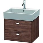 Duravit Waschtischunterbau BRIOSO Griffe chr 442x584x459mm nussbaum dunkel